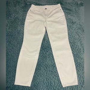 Talbots Flawless High Waist Jegging 10 Ankle Pants White 5 Pocket Stretch